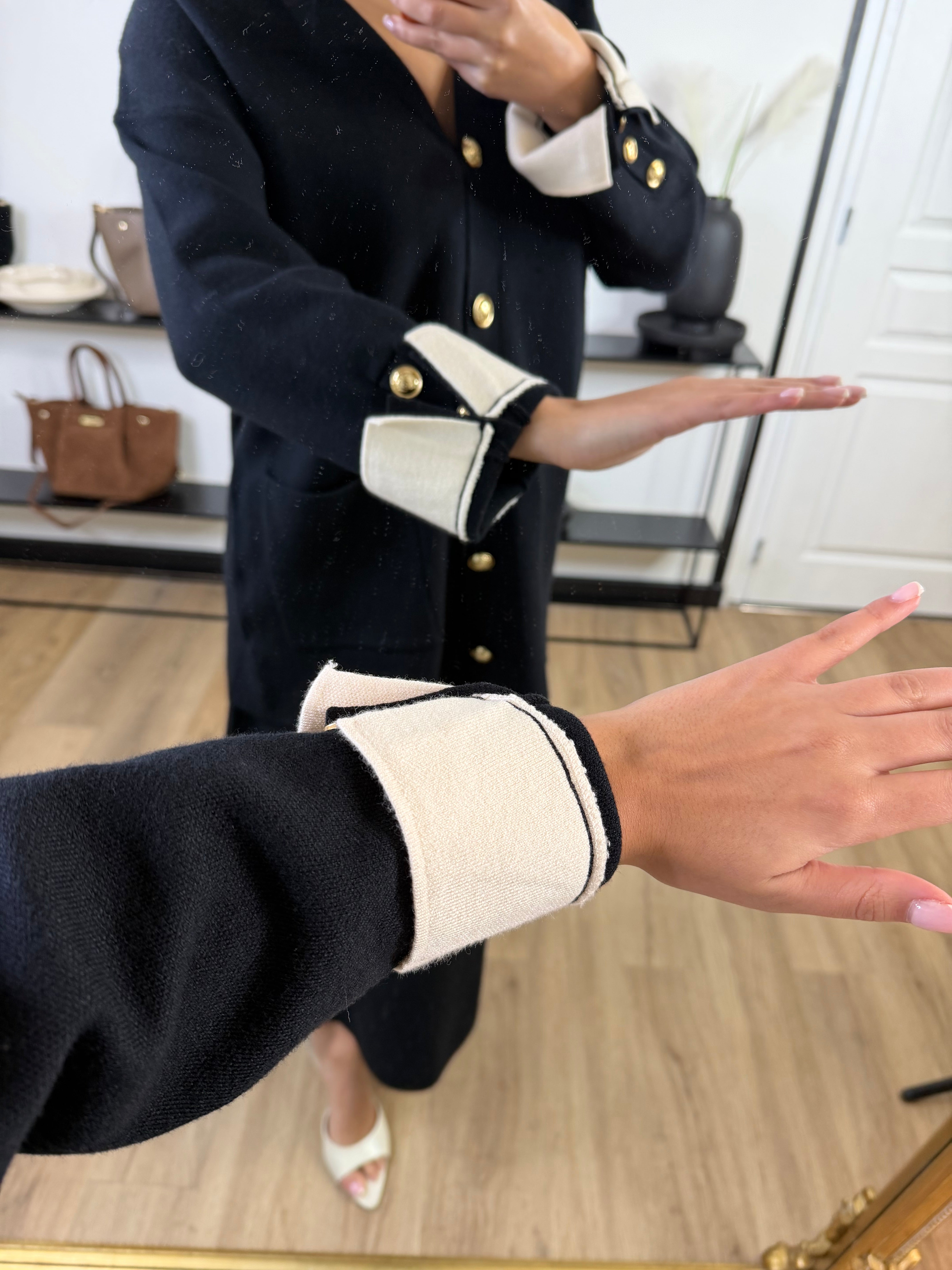 Ensemble maille jupe Sienna | Noir