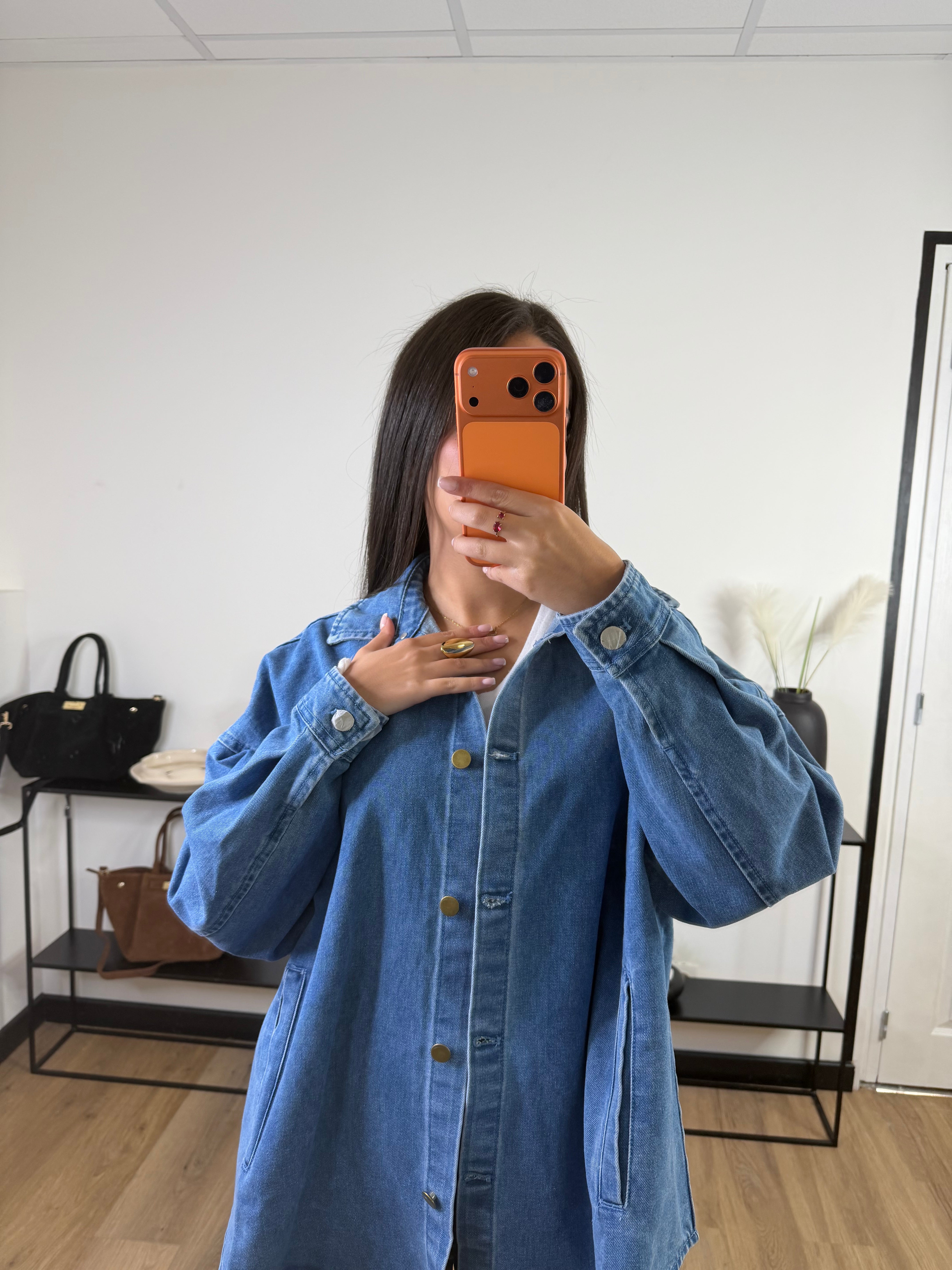 Veste jean oversize Sève | Bleu denim