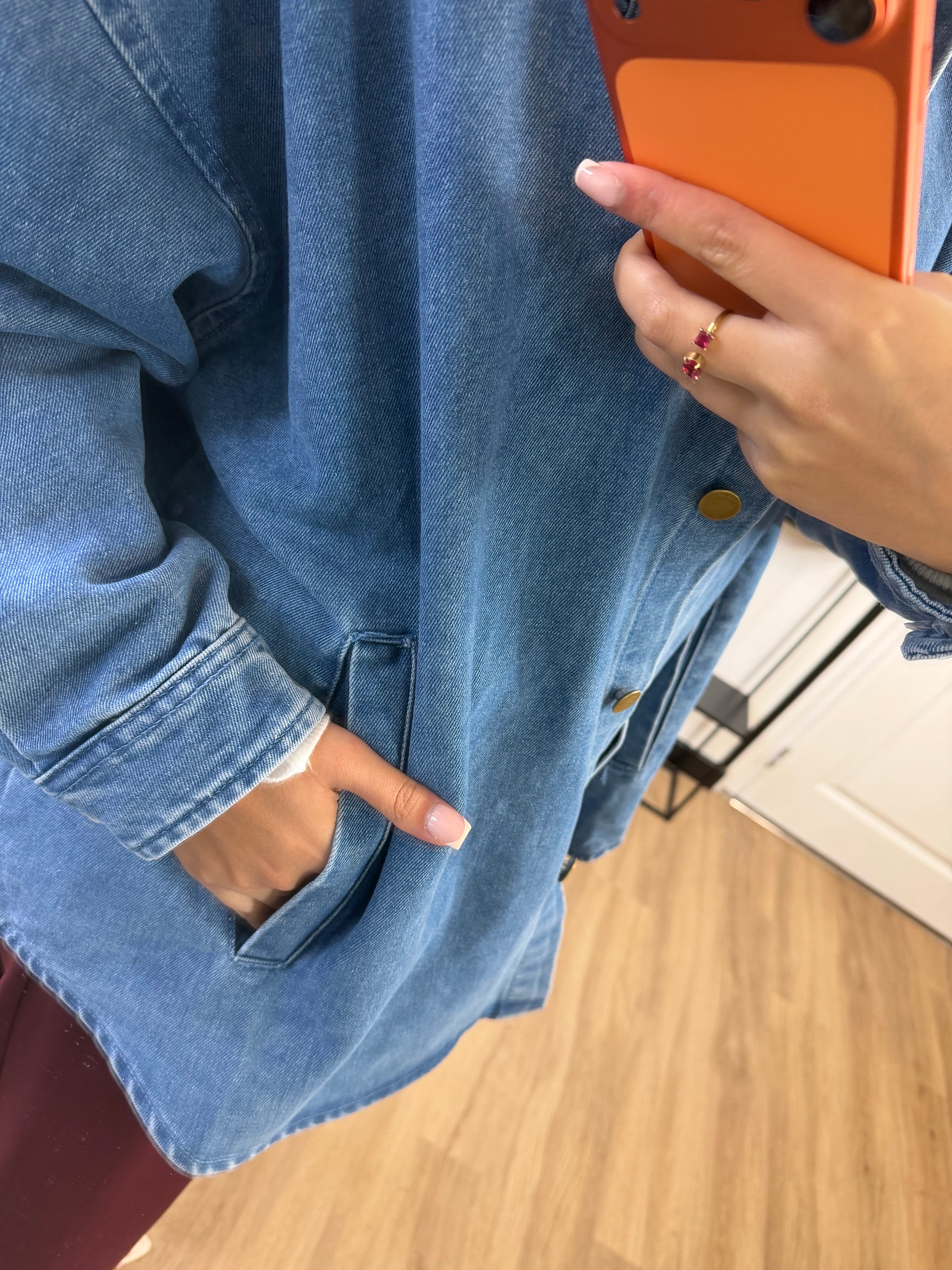 Veste jean oversize Sève | Bleu denim