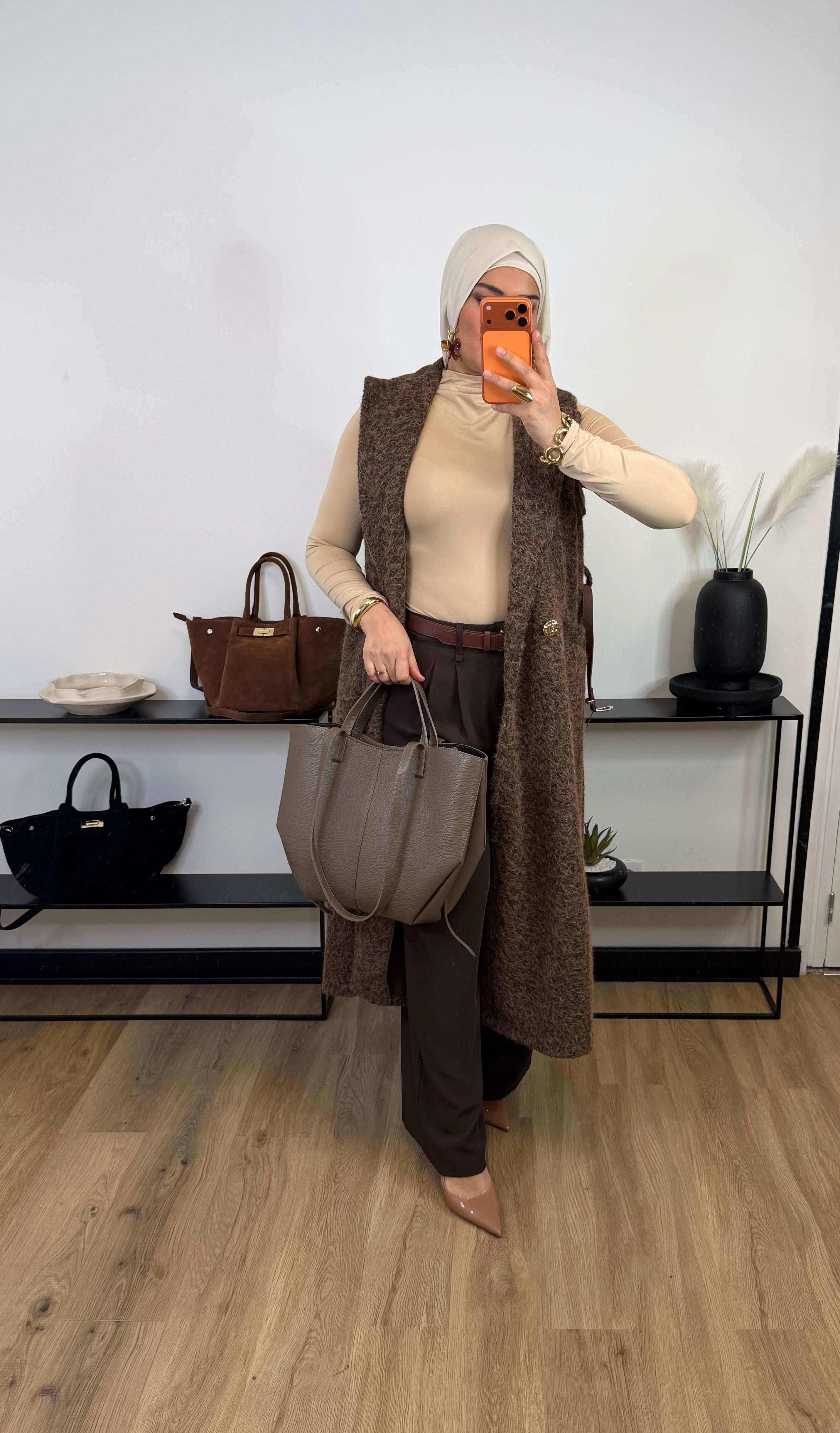 Manteau Louisa ￼I marron chocolat