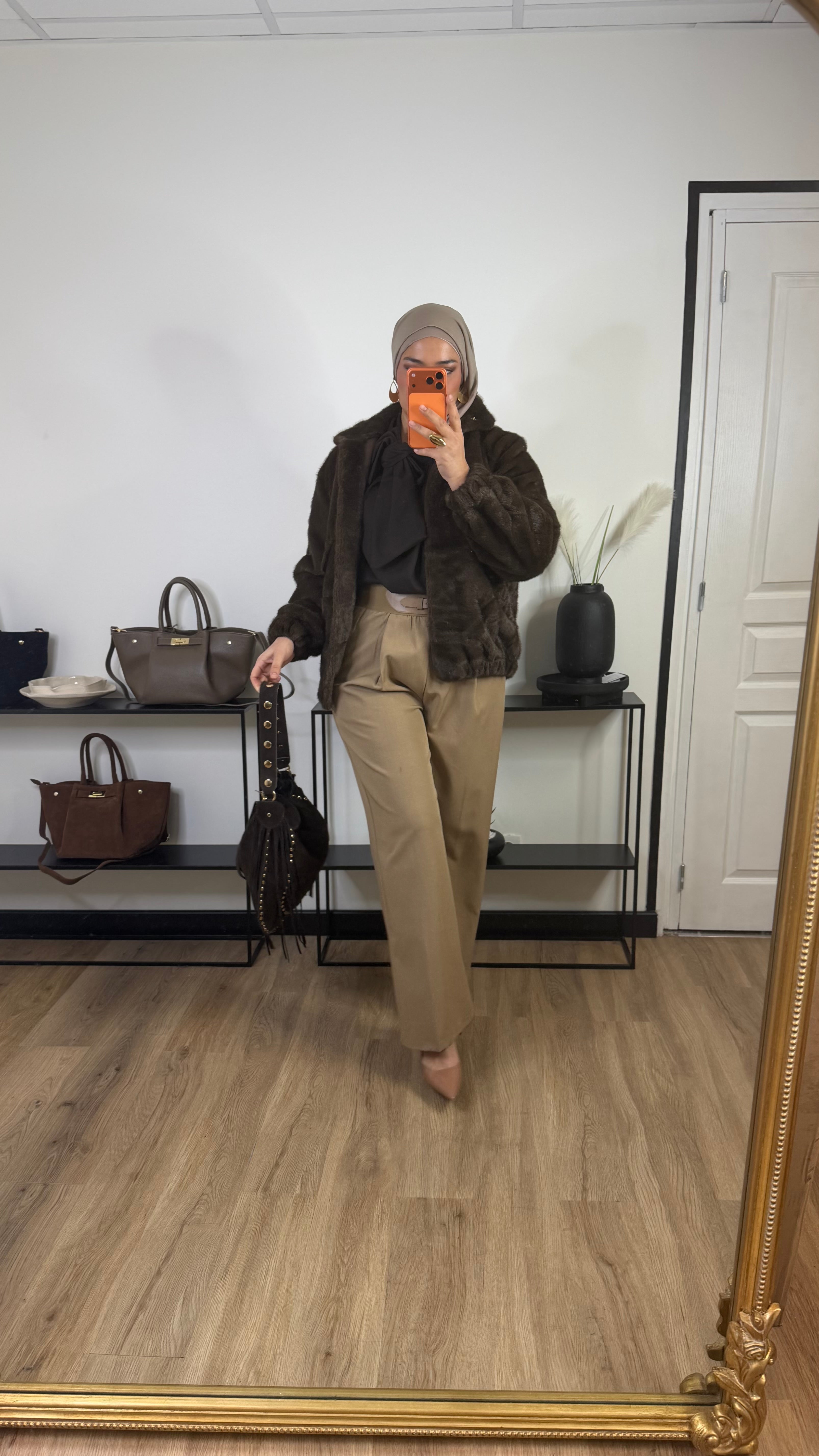 Blouse Naska I marron chocolat