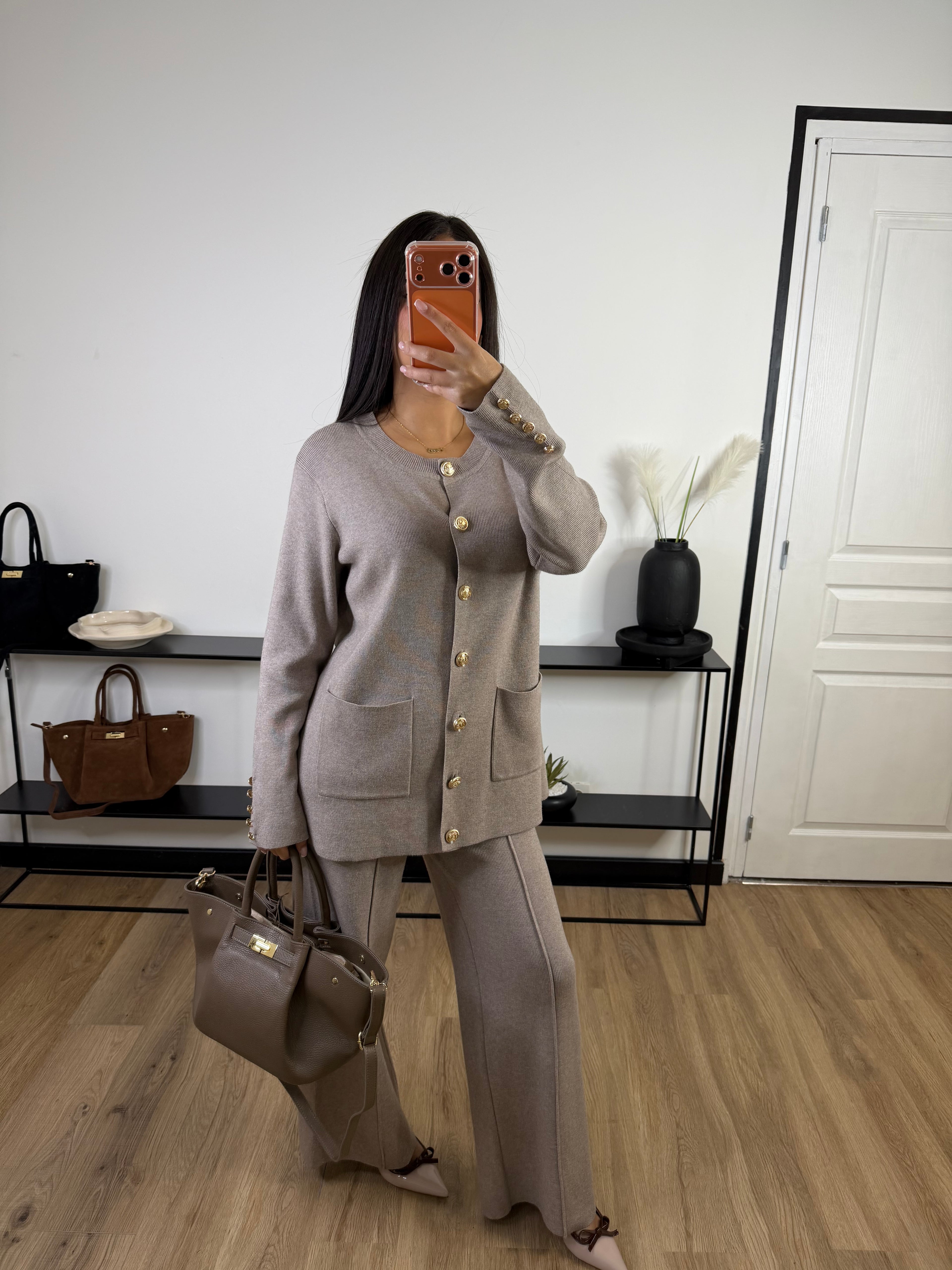 Ensemble maille palazzo Nava | Taupe