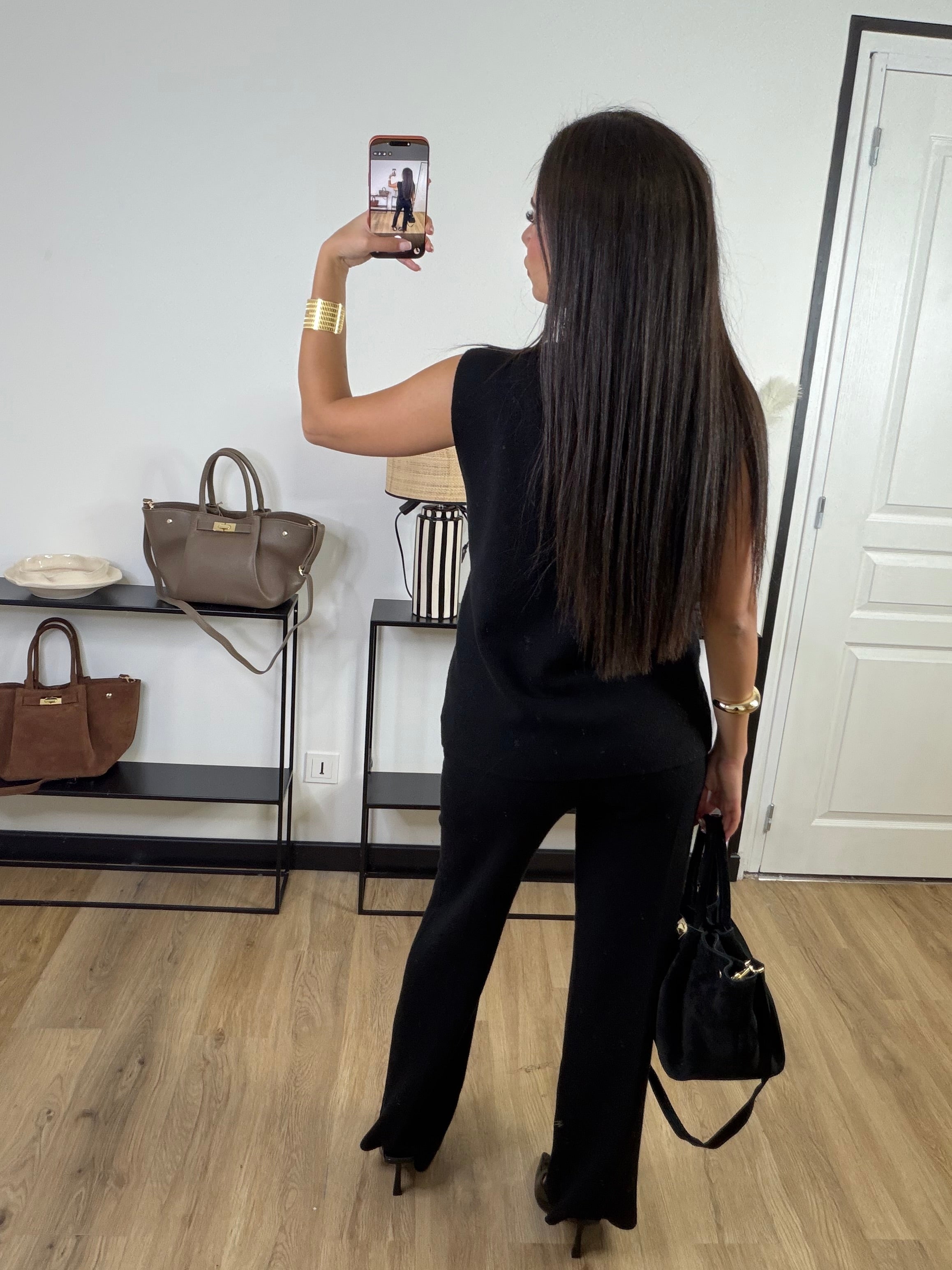 Ensemble 2 pièces en maille Bellezza | Noir