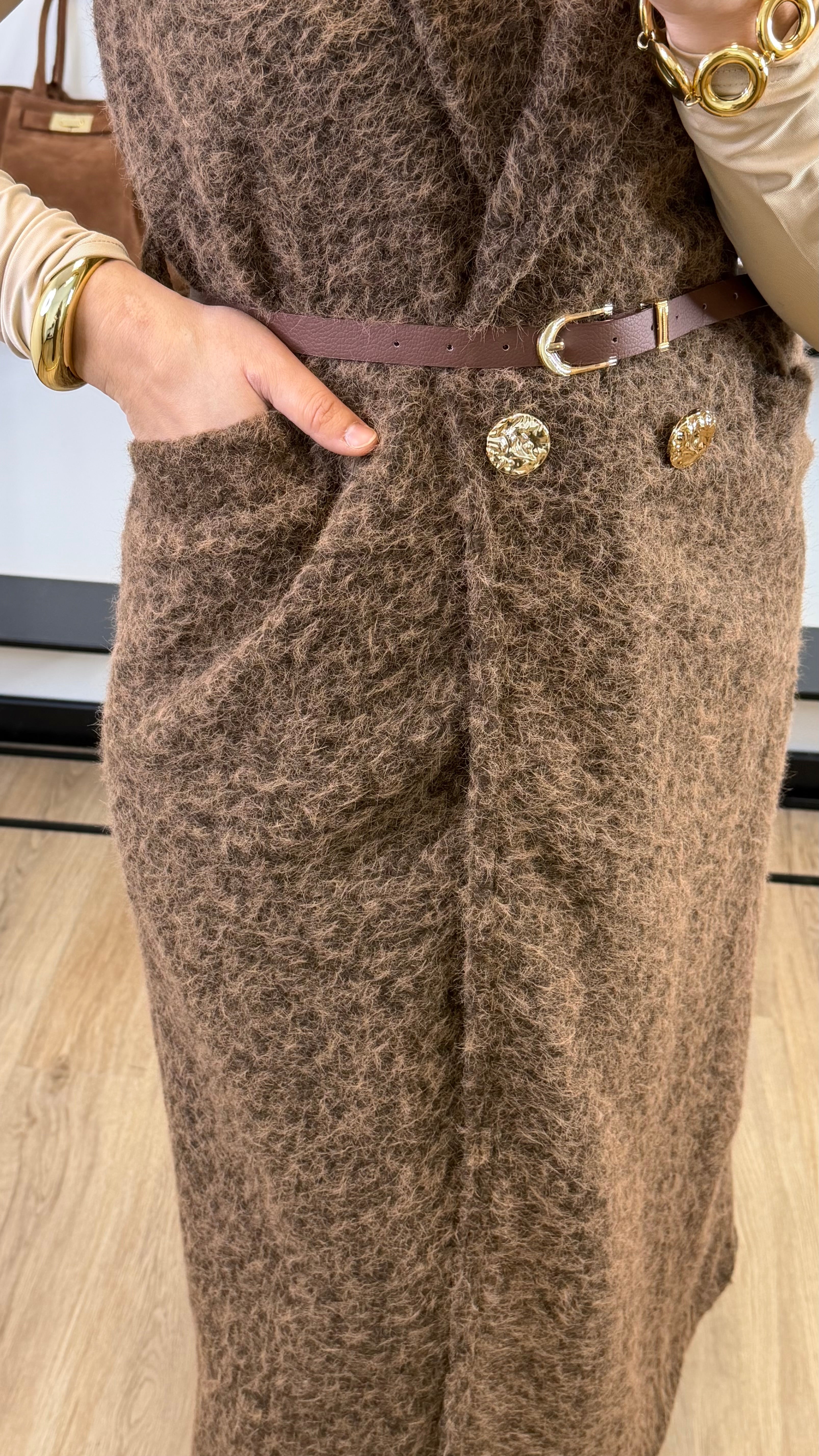 Manteau Louisa ￼I marron chocolat