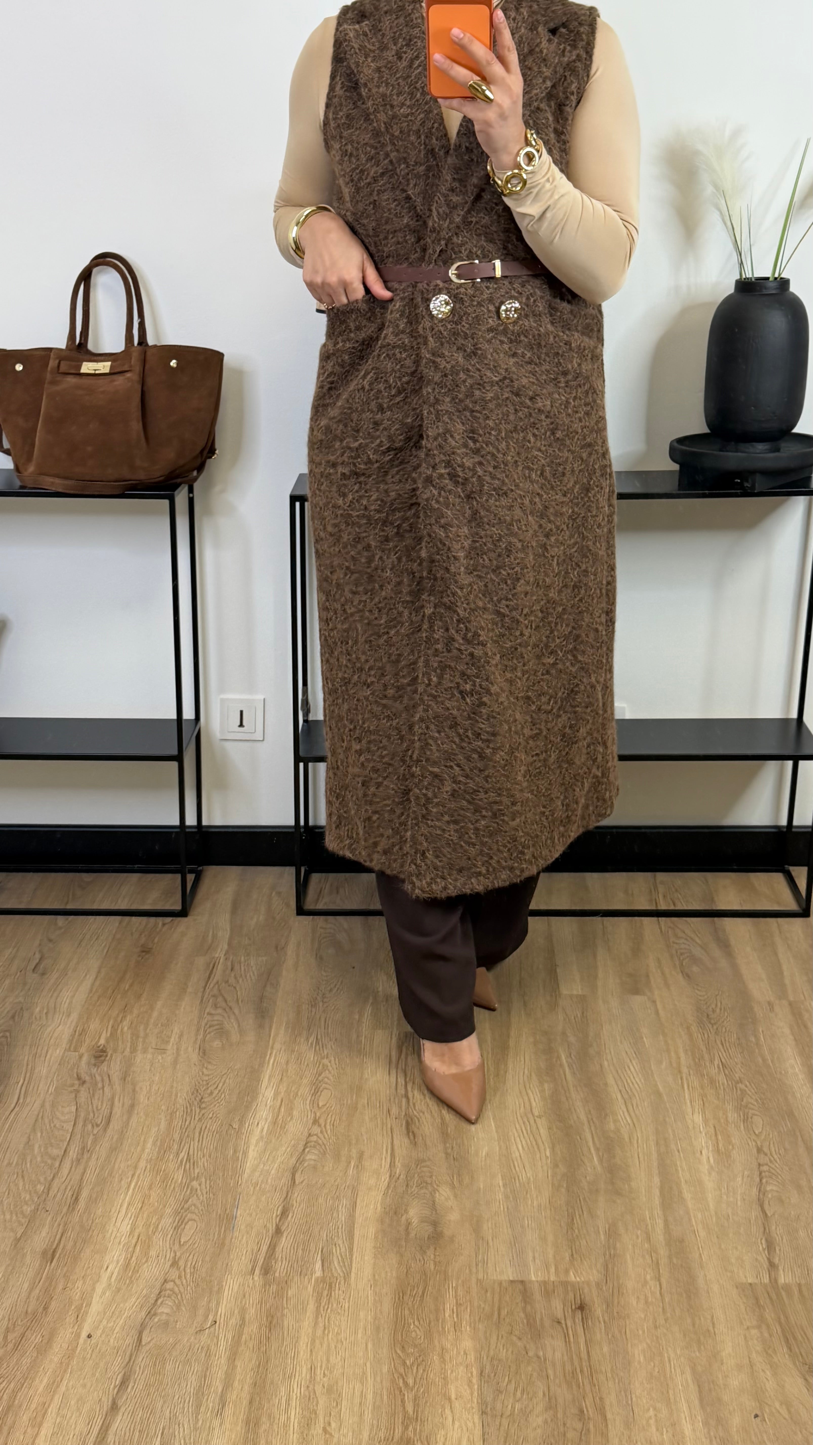 Manteau Louisa ￼I marron chocolat
