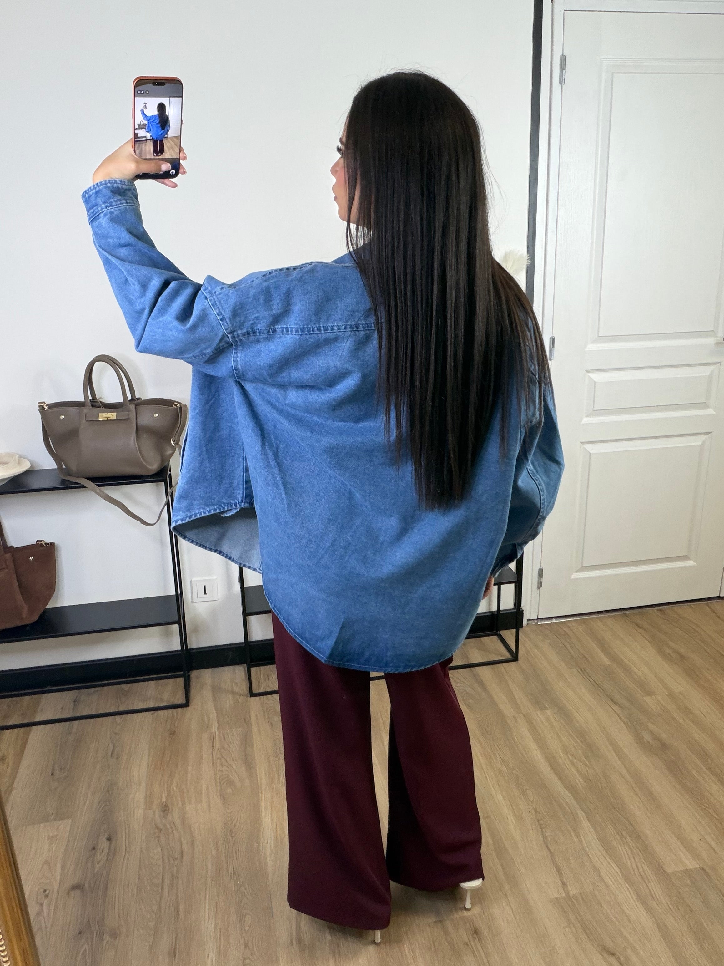 Veste jean oversize Sève | Bleu denim