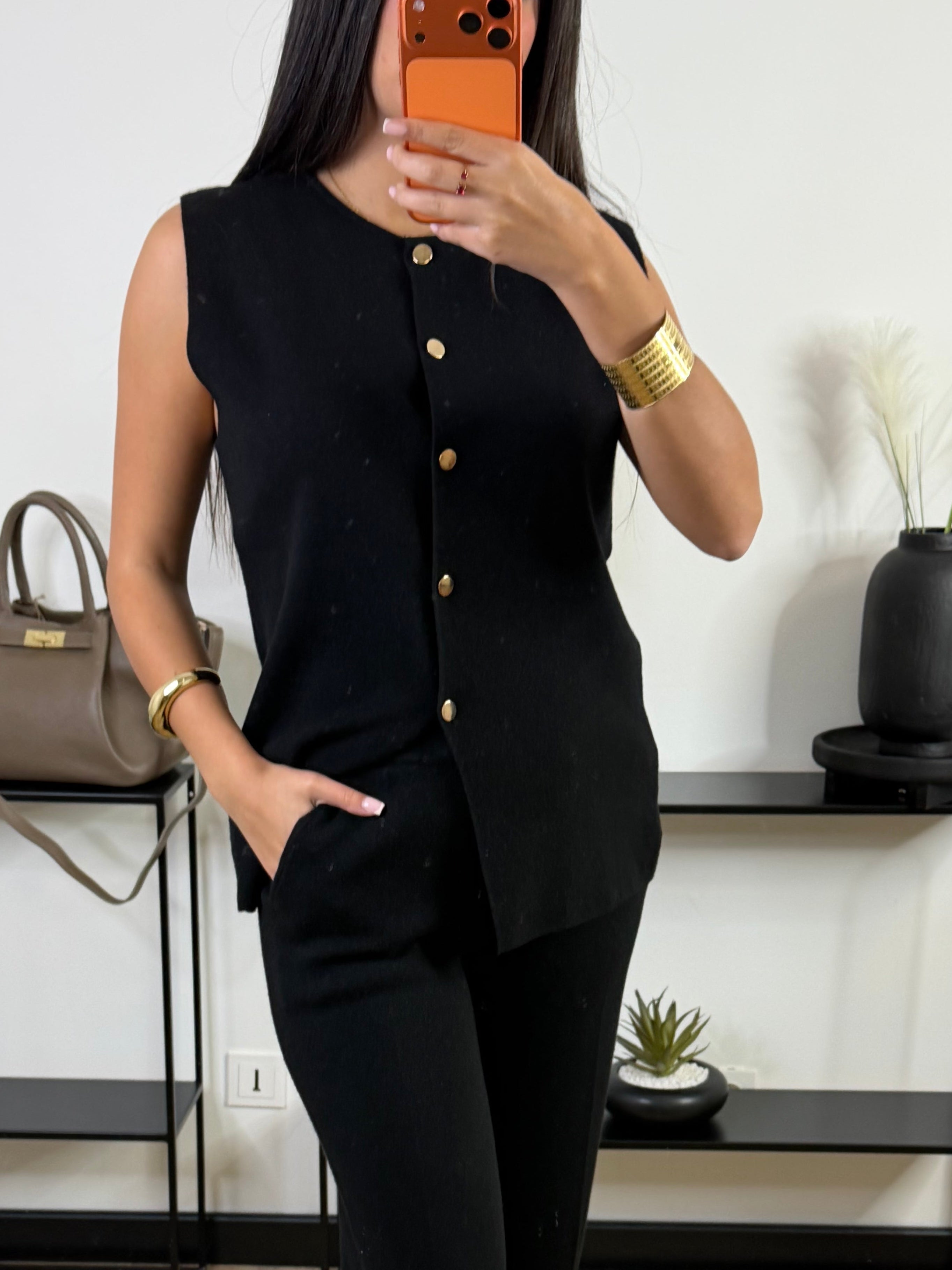 Ensemble 2 pièces en maille Bellezza | Noir