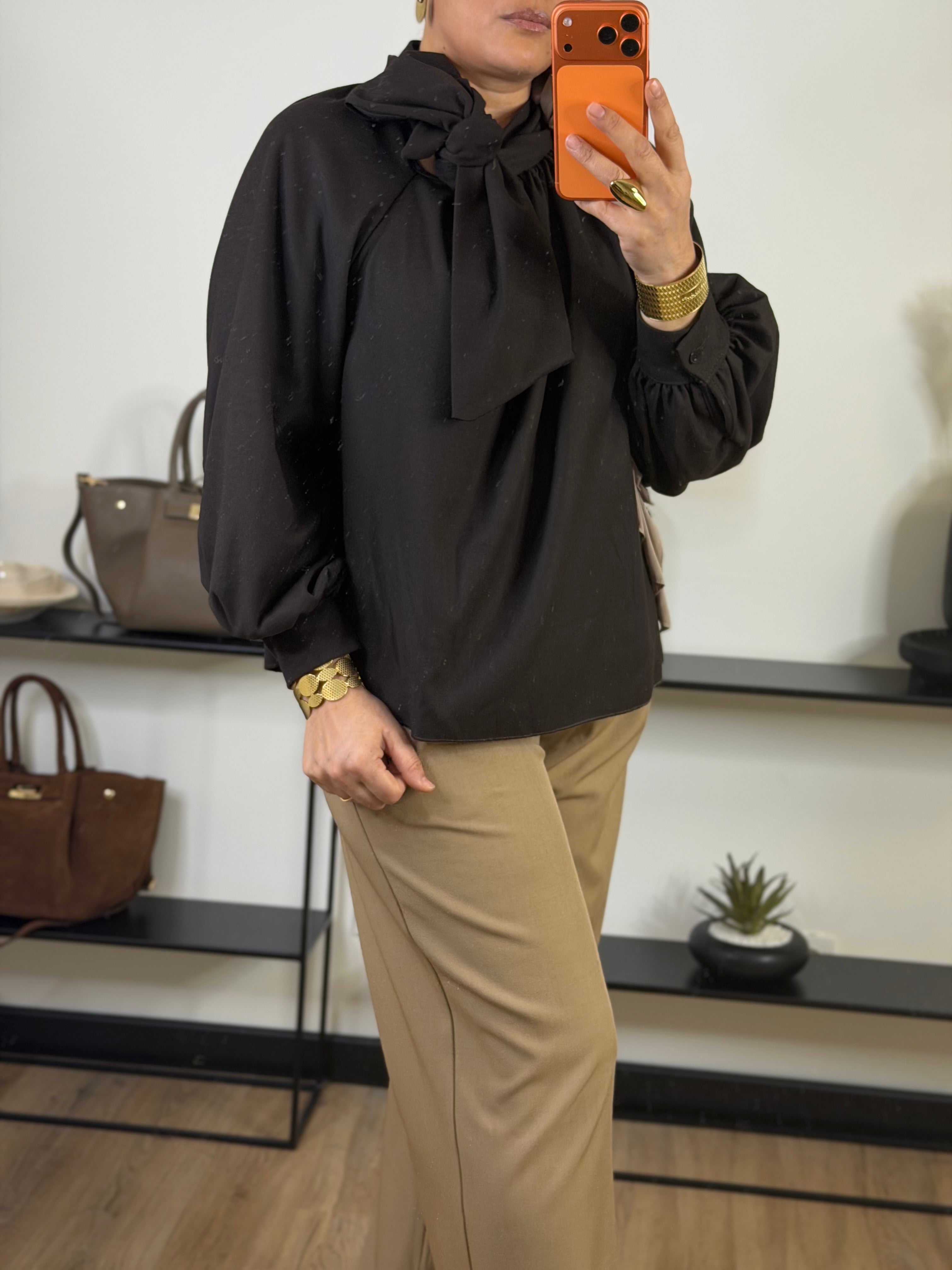 Blouse Naska I marron chocolat