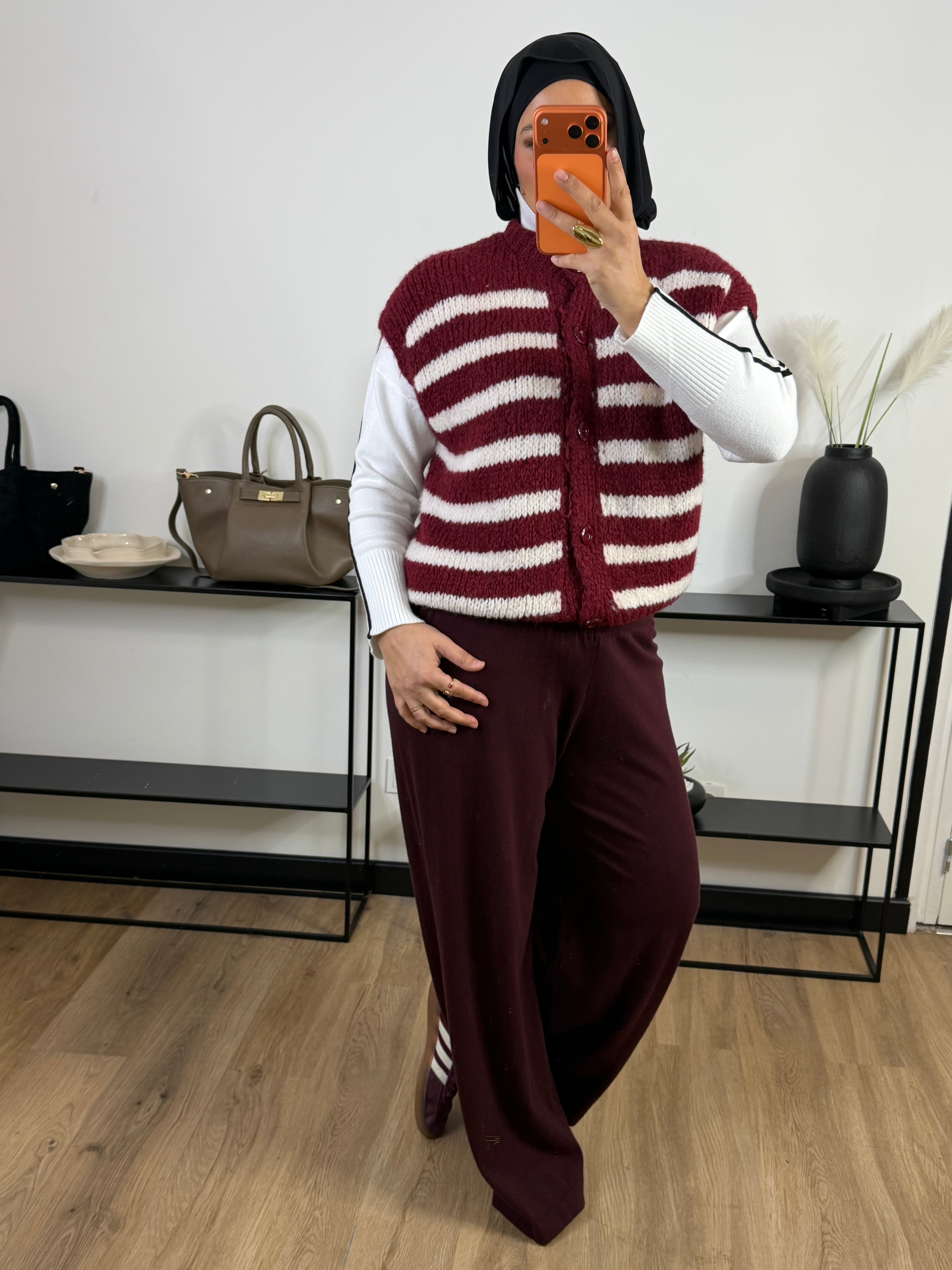 Pull Elydia I rouge bordeaux