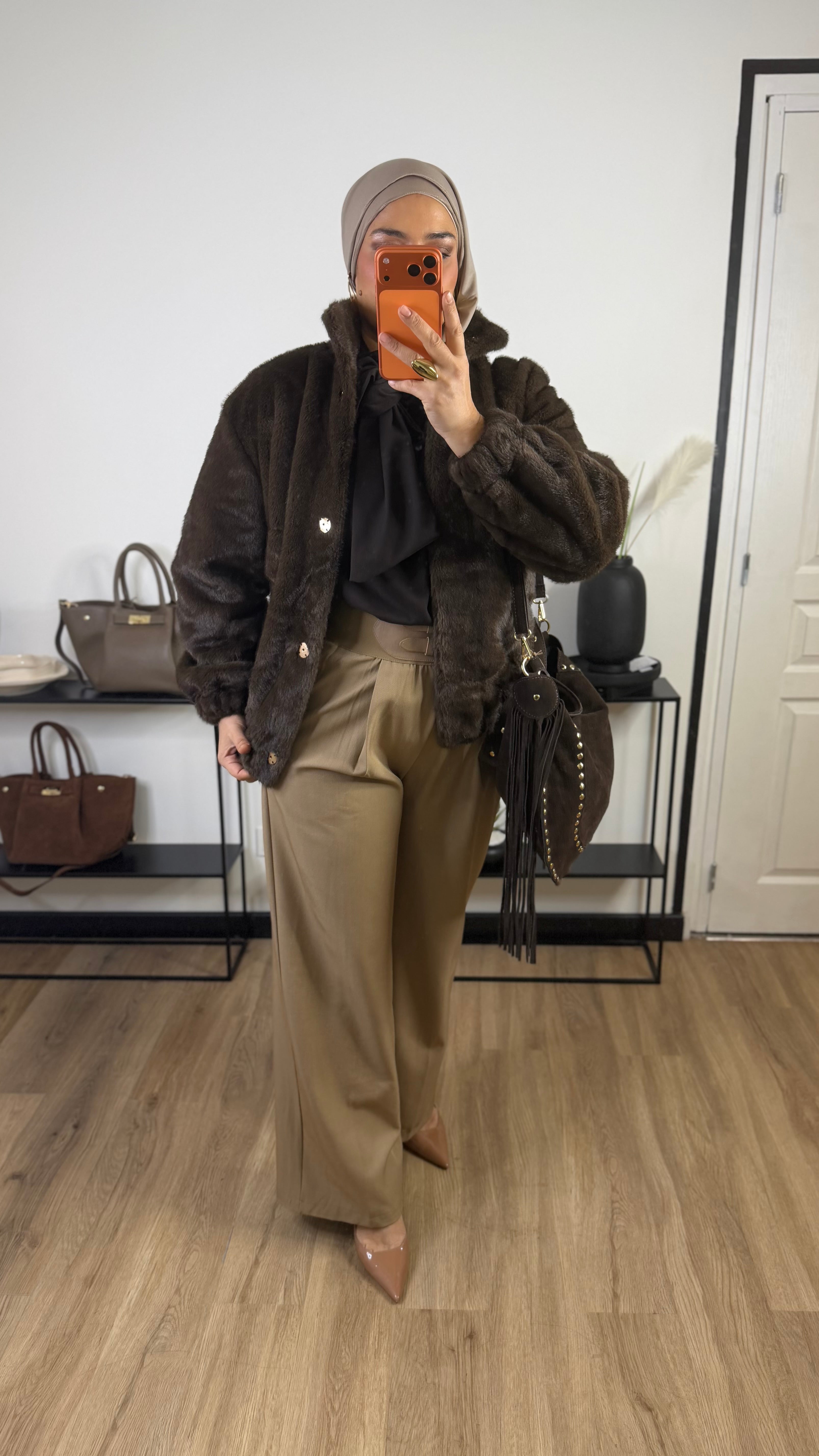 Blouse Naska I marron chocolat