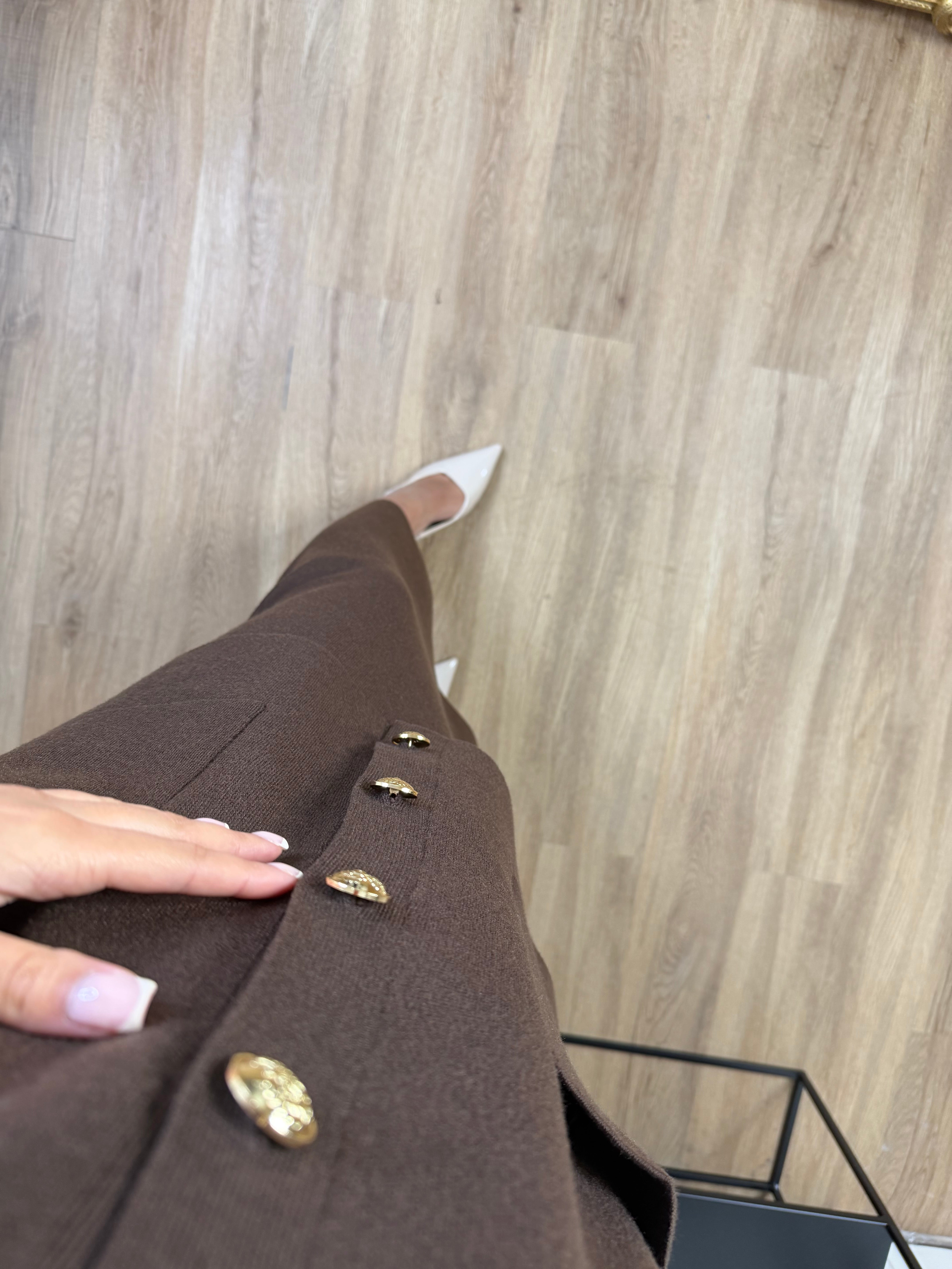 Ensemble maille jupe Sienna | Marron