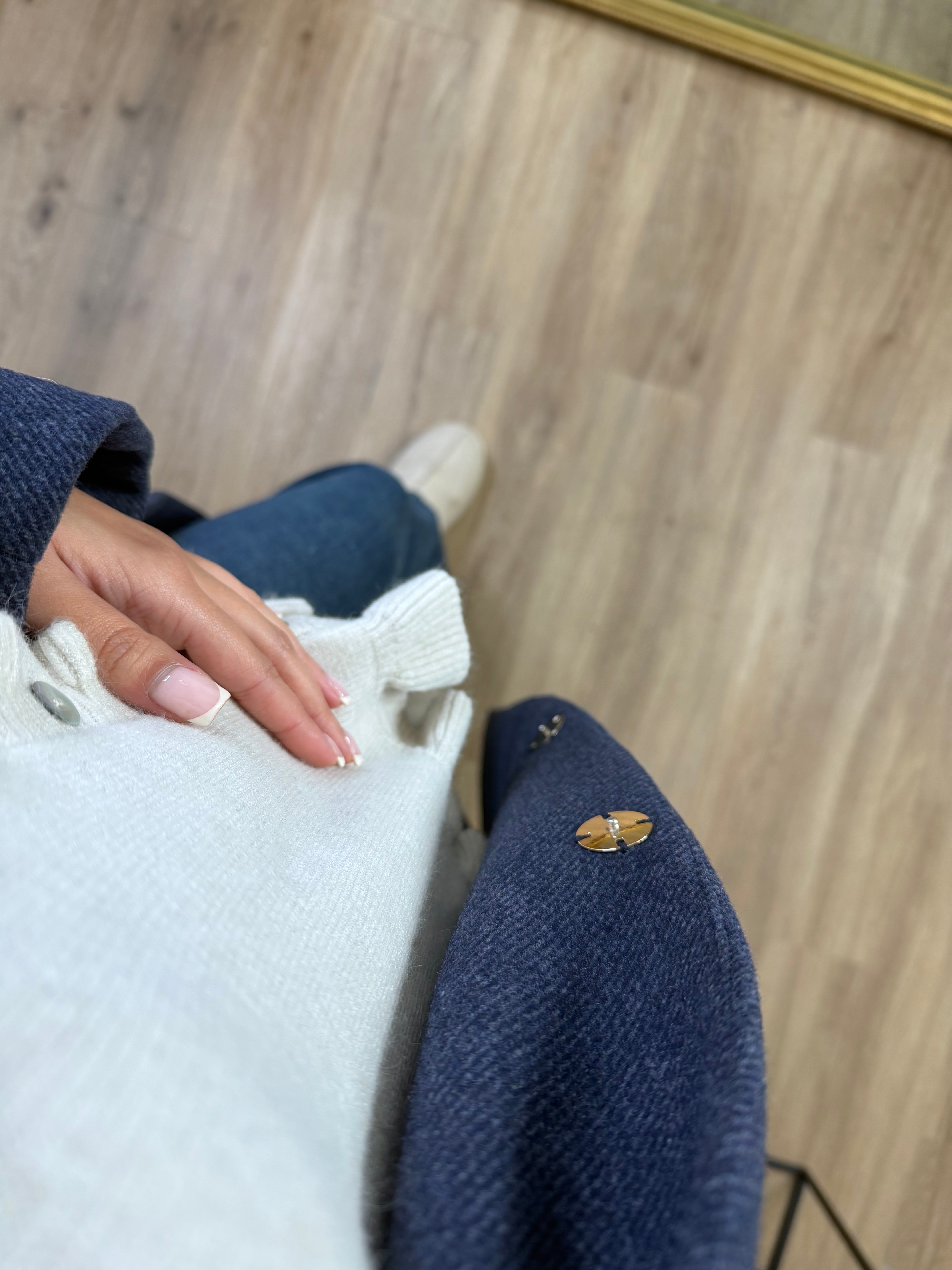 Pull volanté Nirva | Blanc cassé
