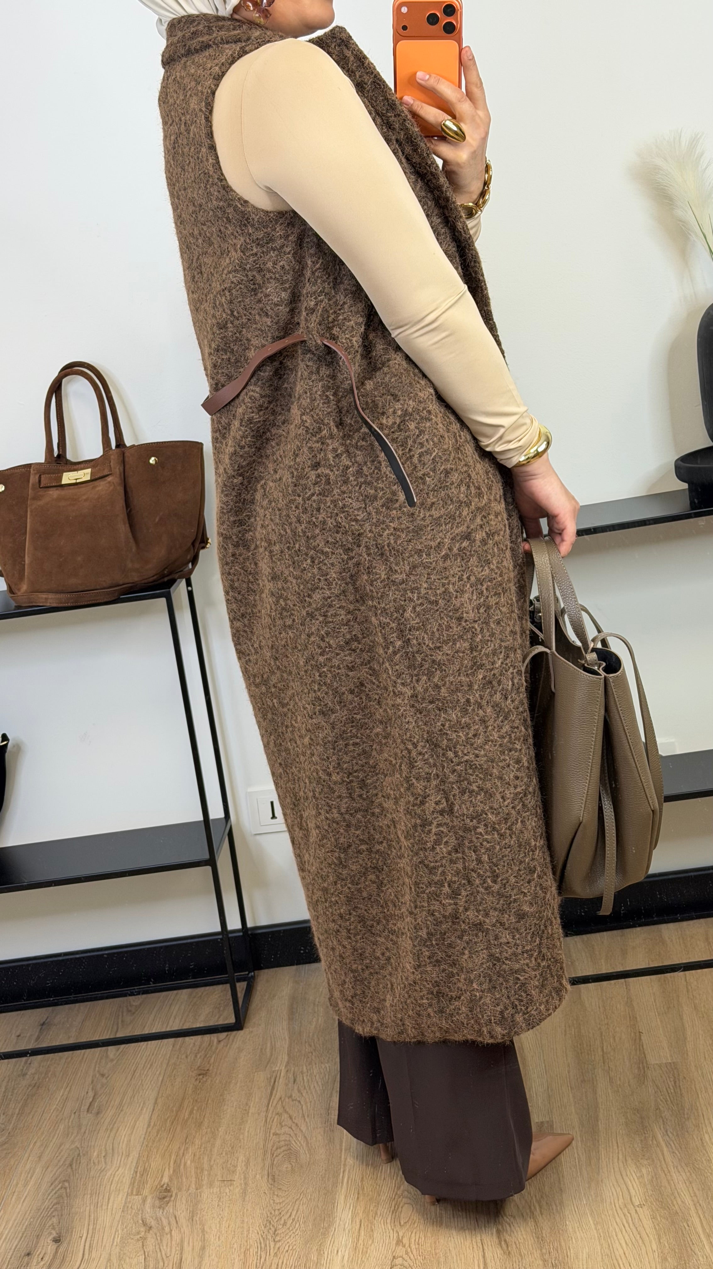 Manteau Louisa ￼I marron chocolat