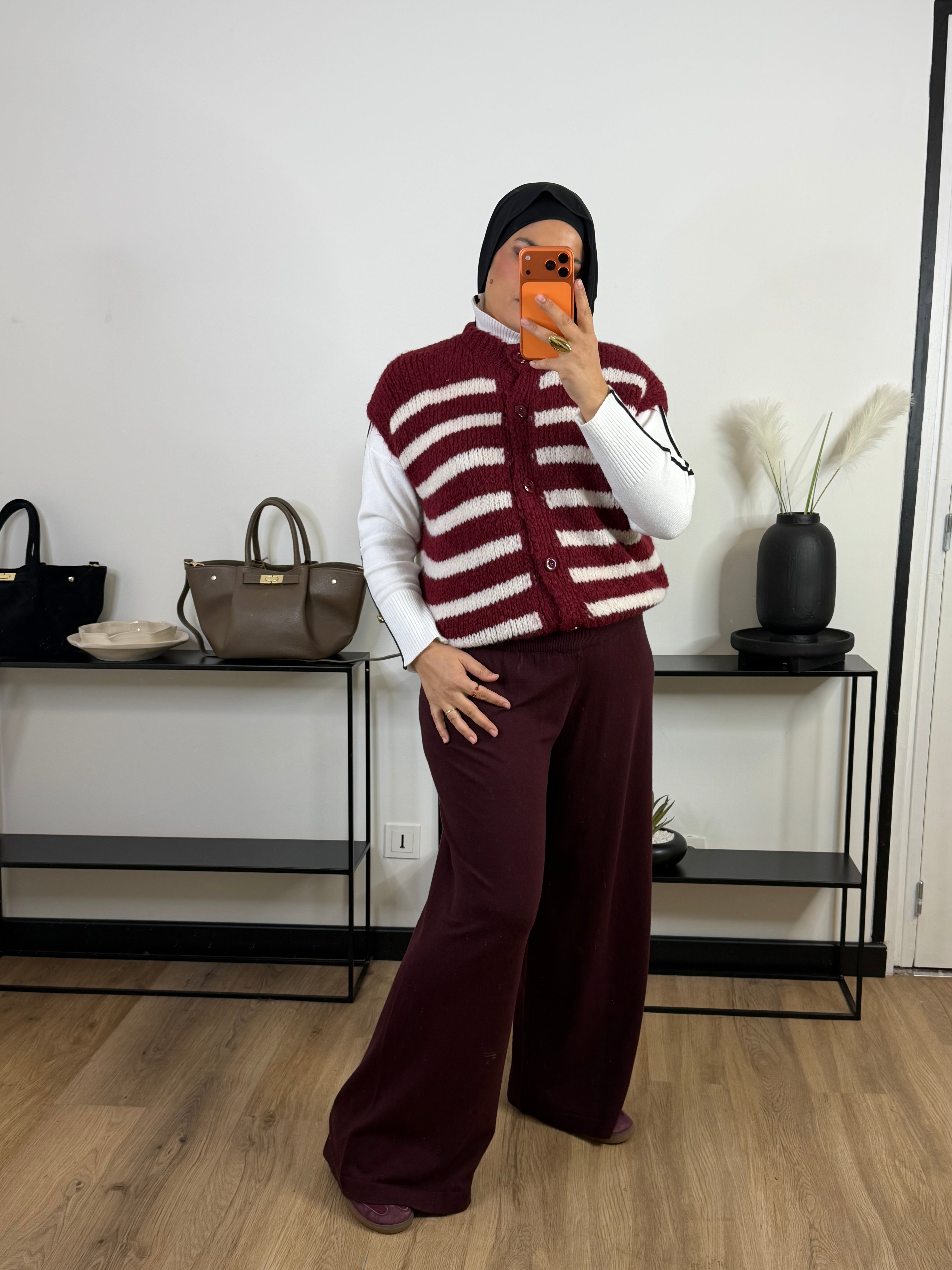 Pull Elydia I rouge bordeaux