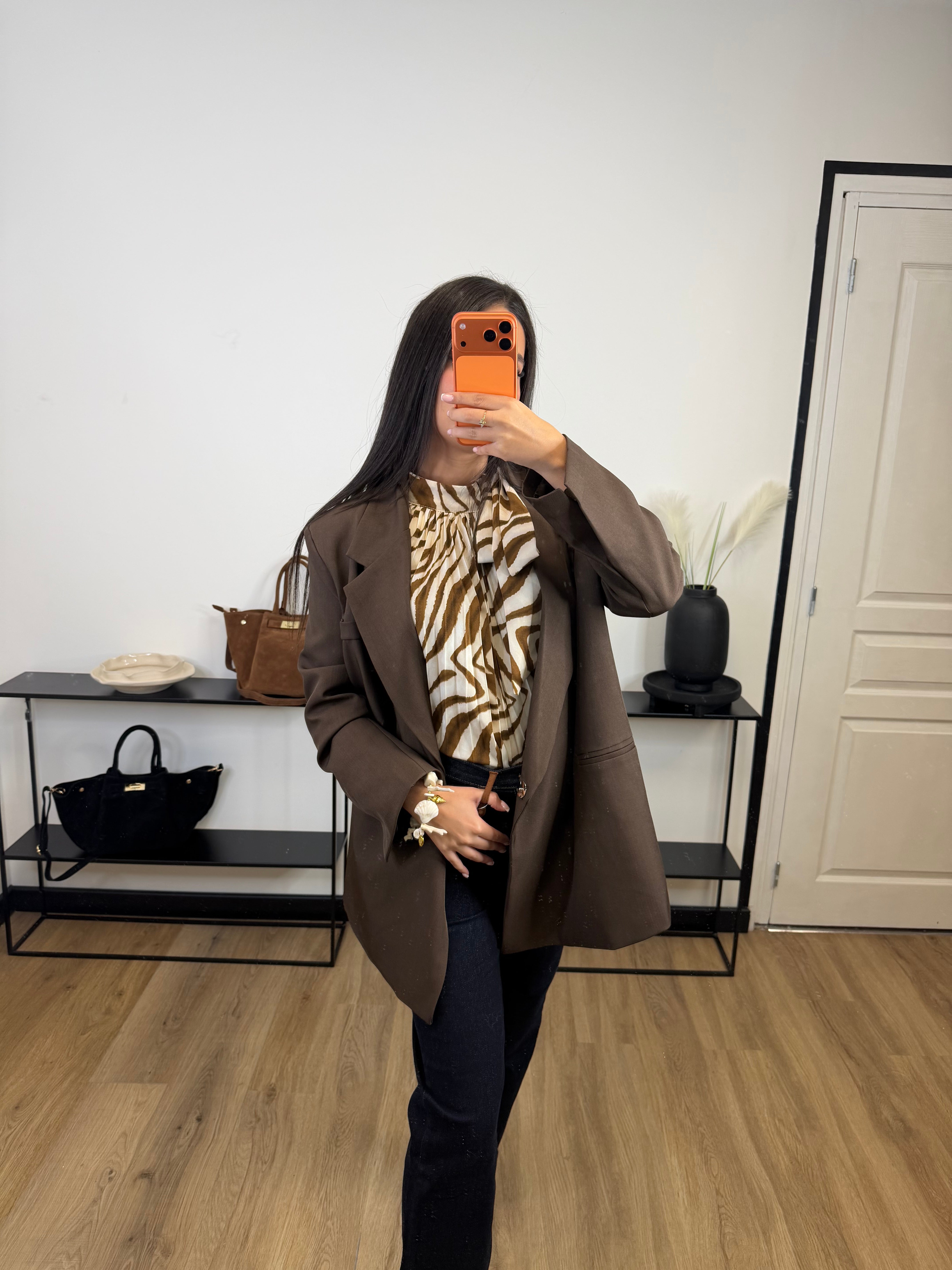 Blazer Éveline I marron chocolat