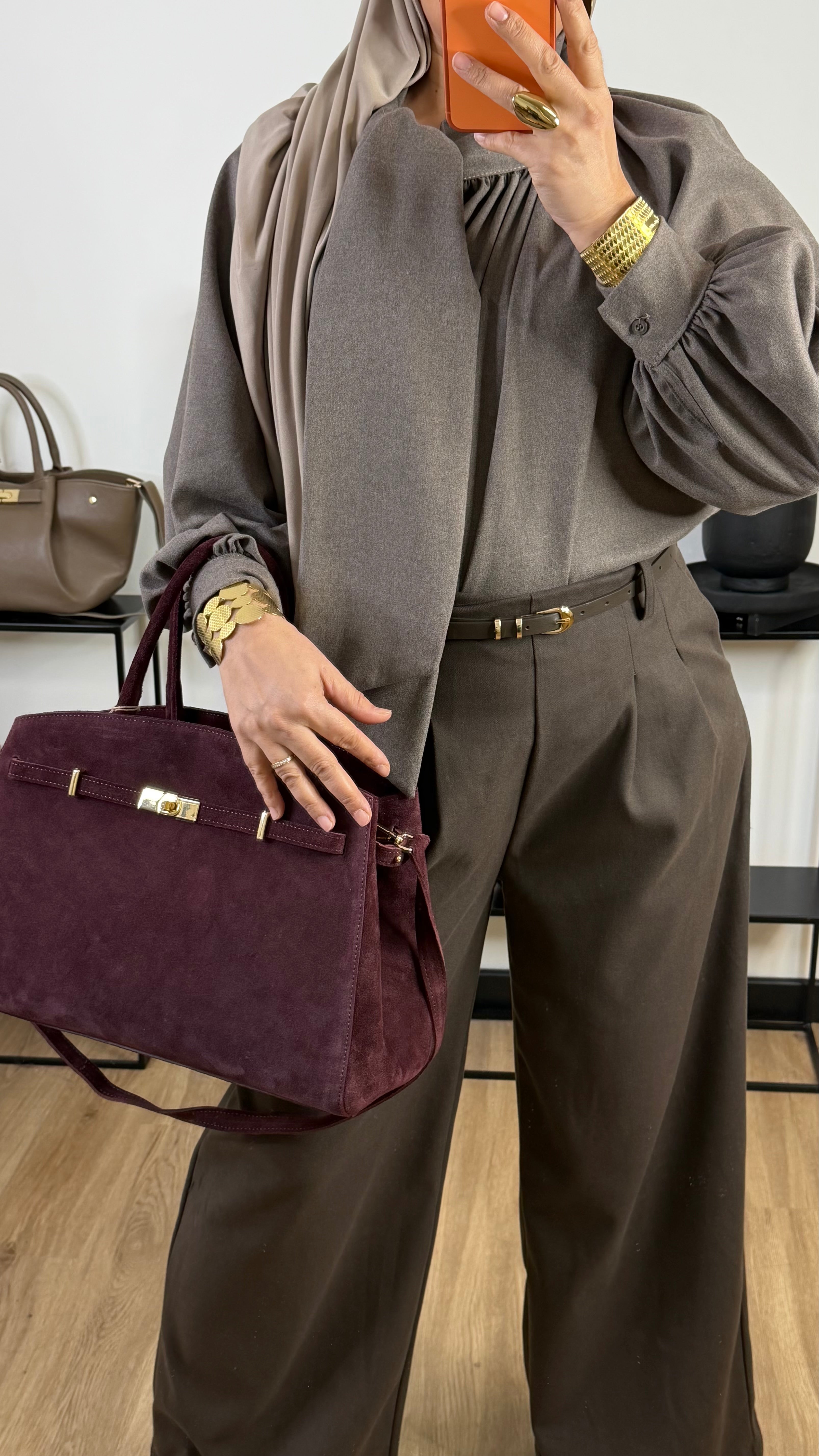 Blouse Naska I taupe